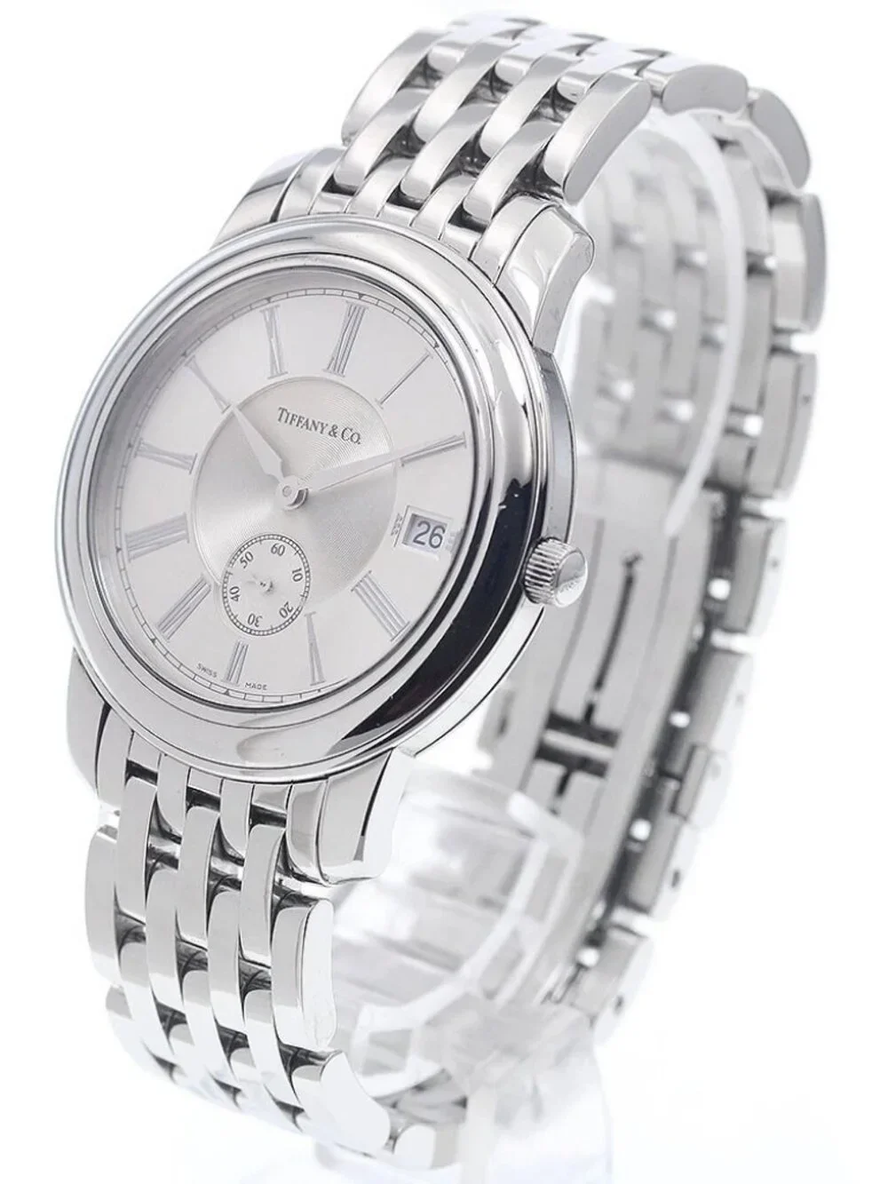 TIFFANY&Co. Mark round Small seconds Silver Dial Quartz Men's Watch